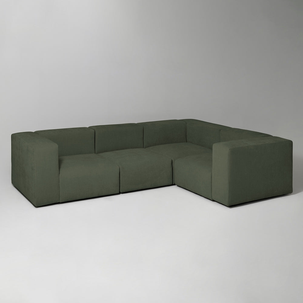 Cob 2 Seater Modular Sofa, Chenille, Grey Mist