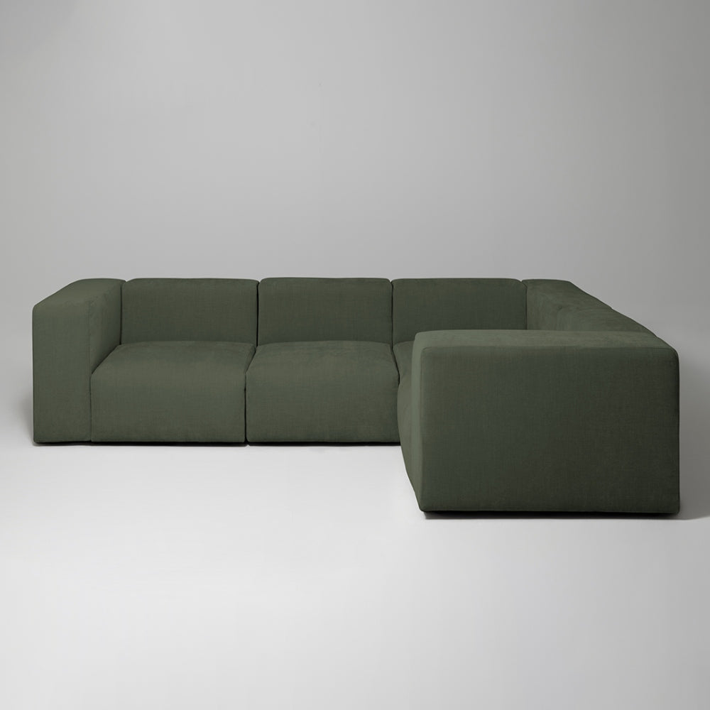Cob 2 Seater Modular Sofa, Chenille, Grey Mist