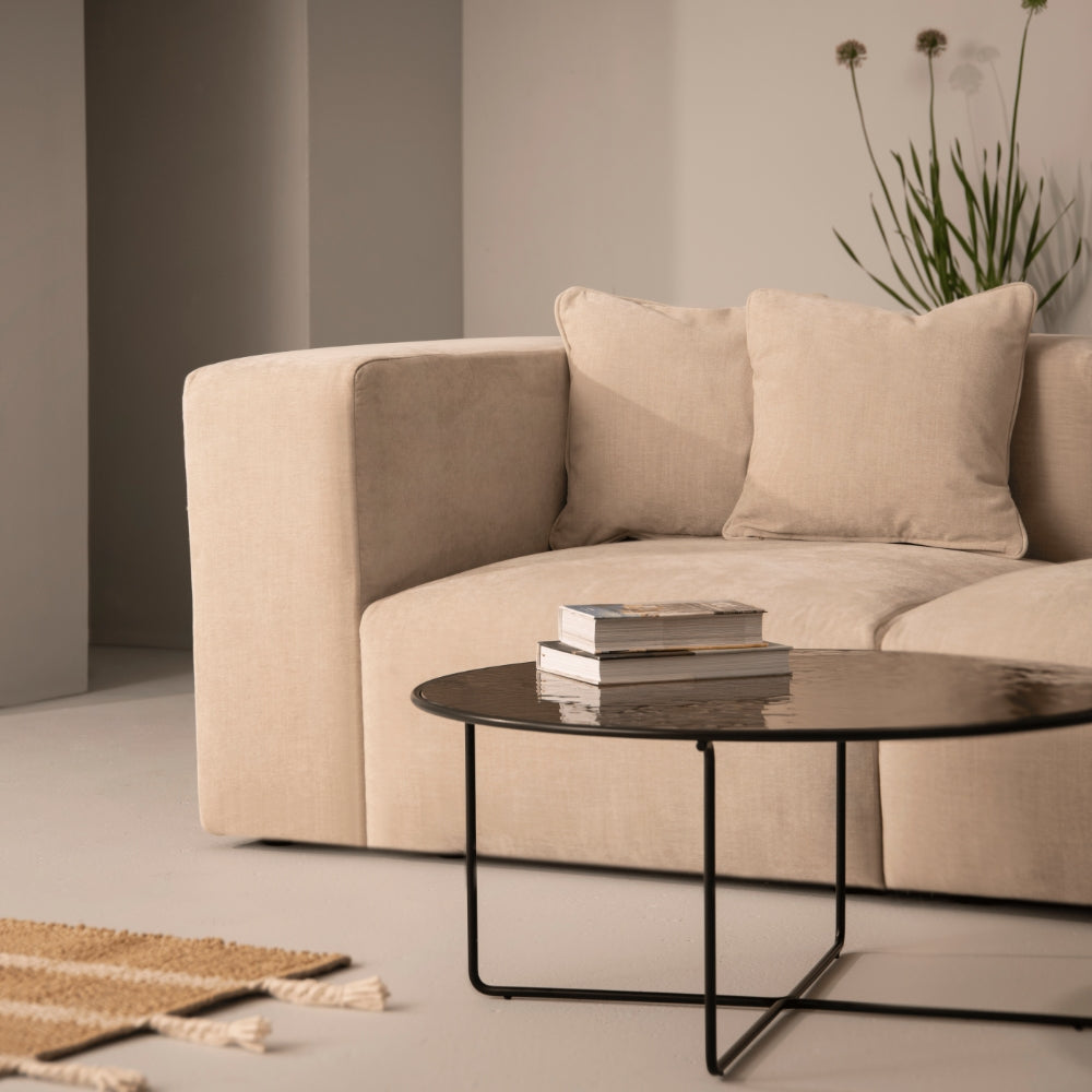 Cob 2 Seater Modular Sofa, Chenille, Grey Mist