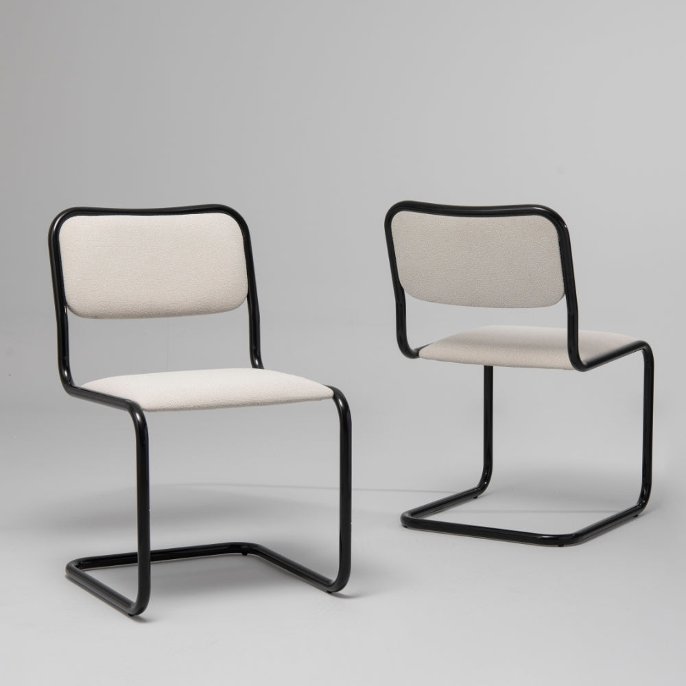 Loop Dining Chair, Chrome & Stone (Set of 2)