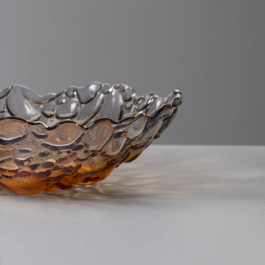 Bombolla Glass Decorative Serving Bowl, Blue (39.5cm)