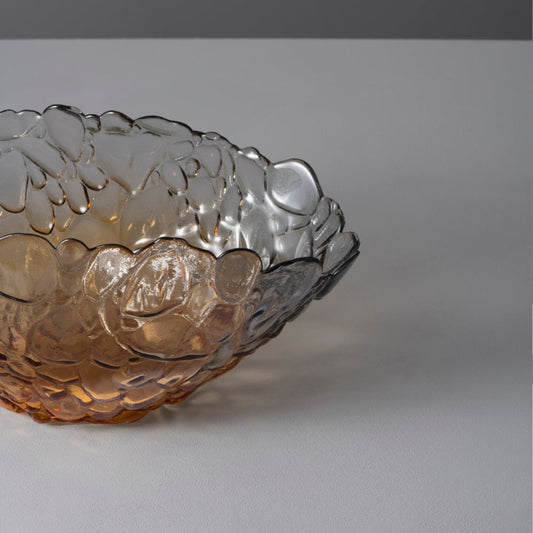 Bombolla Glass Decorative Serving Bowl, Blue (39.5cm)